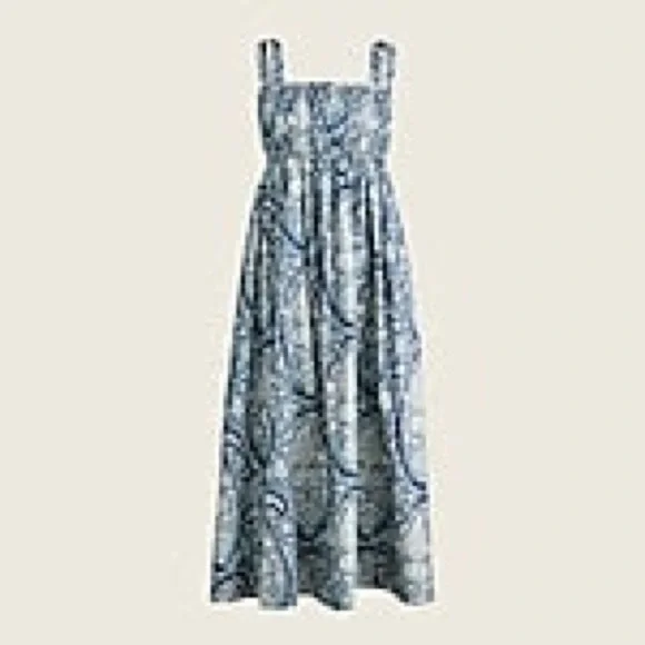 j crew blue paisley dress Maxi Shirt-dress In Aqua Paisley For Women